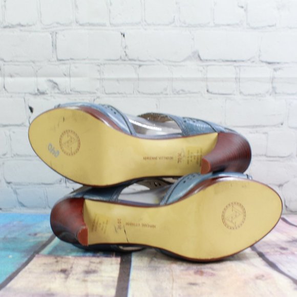 Adrienne Vittadini Slingback Heels Sandals Sz 10 M - Picture 9 of 9